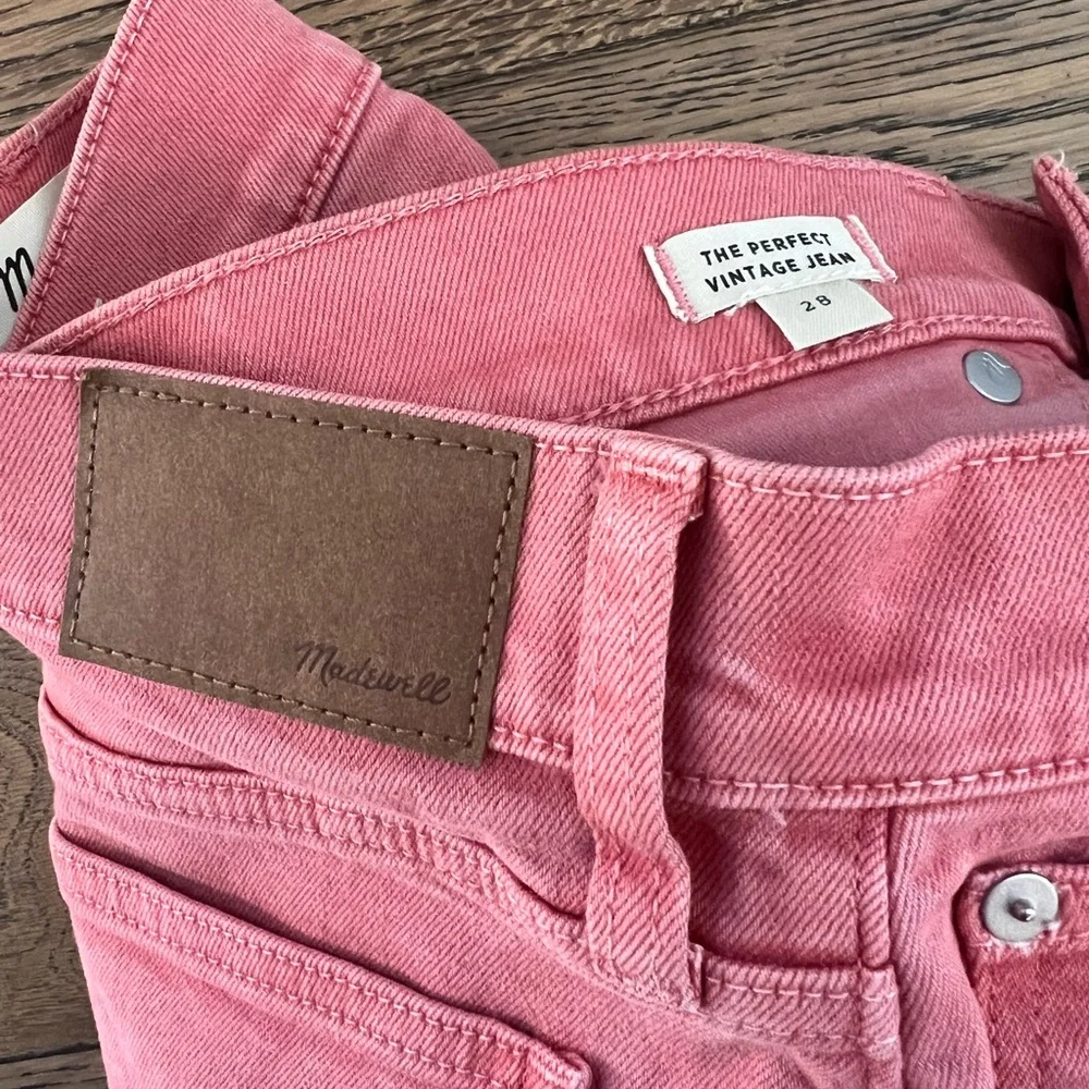 Madewell Pink Straight Leg Women's Jeans - Picture 2 of 5